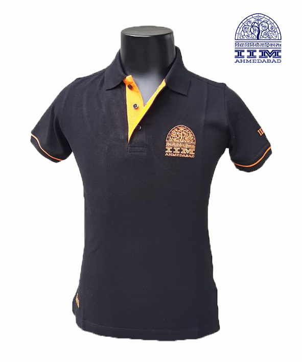 Polo Dual Tone - Black with Orange